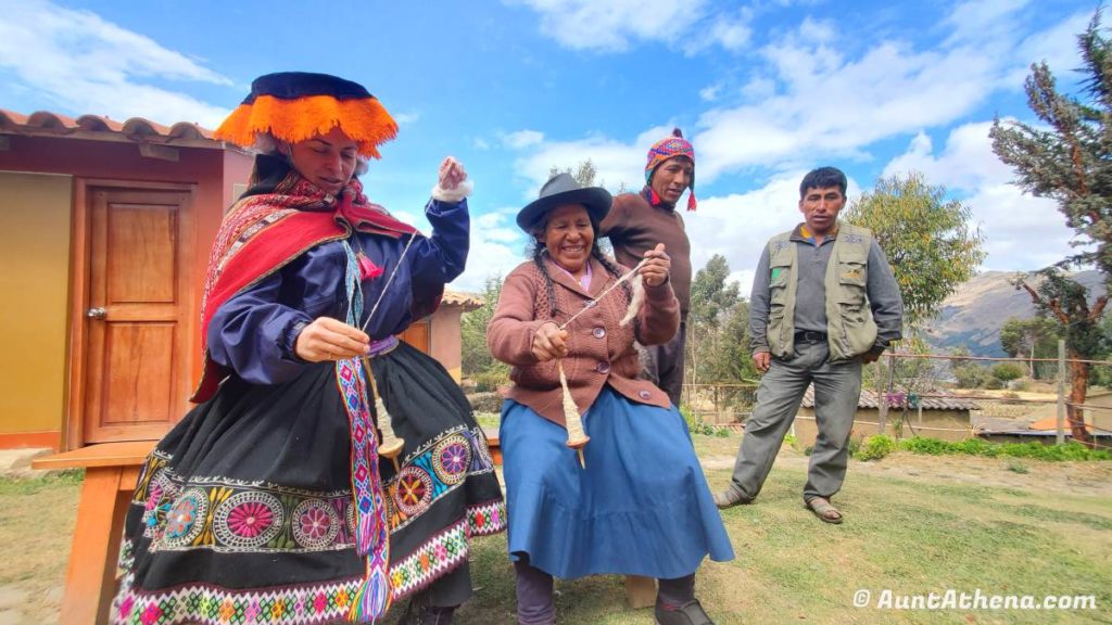 Athena and indigenous Quechuan woman