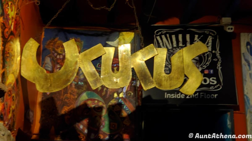 Gold sign for Ukukus bar