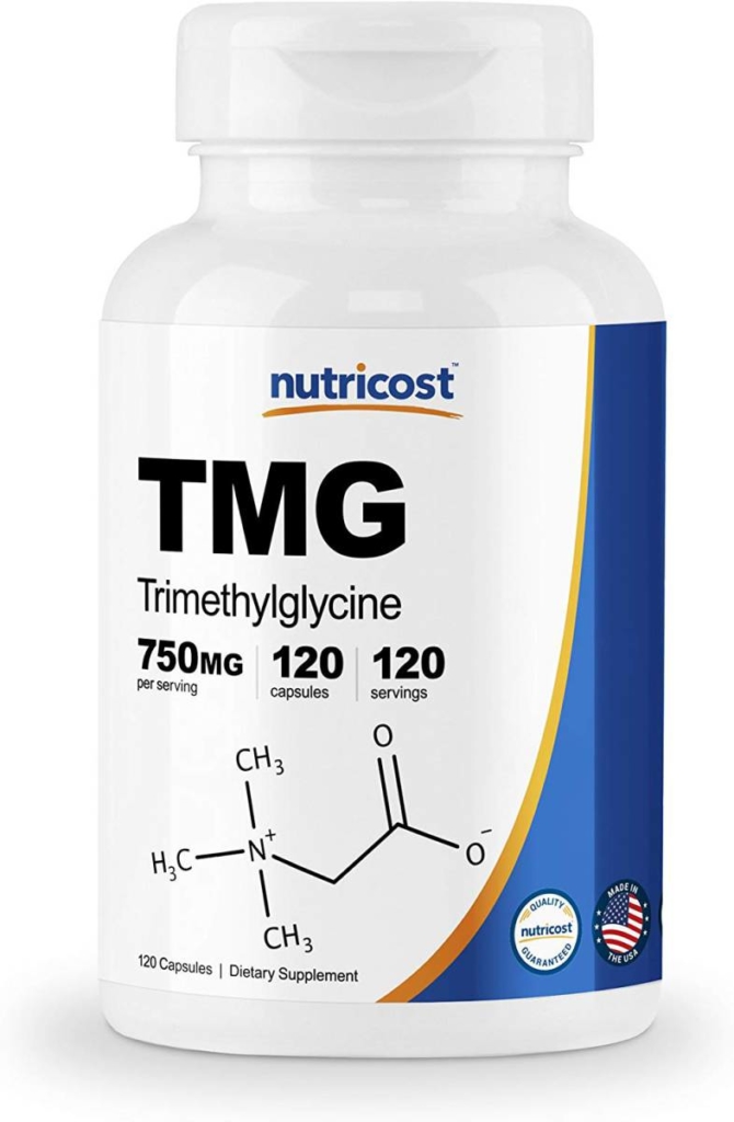 white pill bottle of TMG